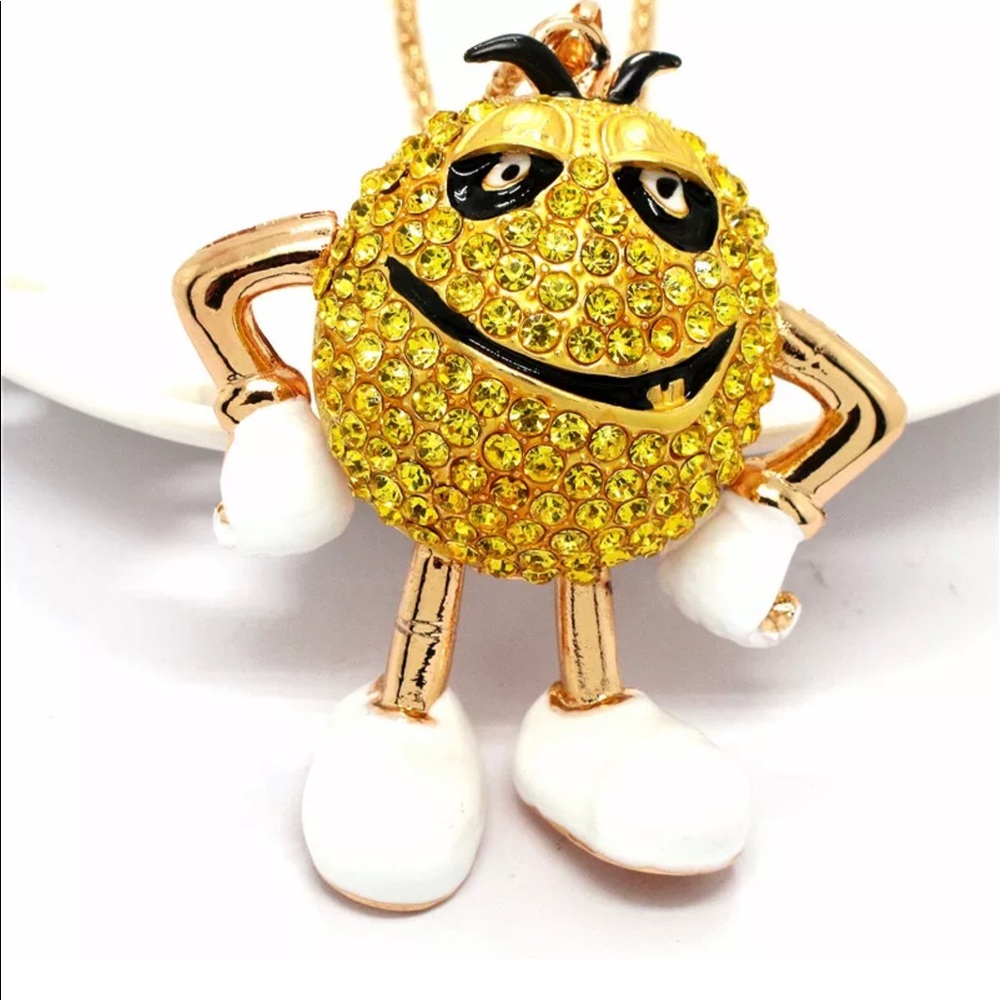Chocolate M&M Boy Necklace